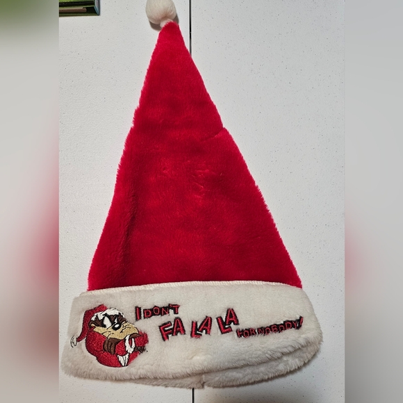 Looney Tunes Mania Other - Tasmanian Devil Holiday Santa Hat Vintage Warner Bros Store